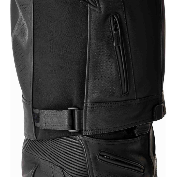 Veste RST Tractech Evo D3O cuir - noir/bleu | Oxmoto