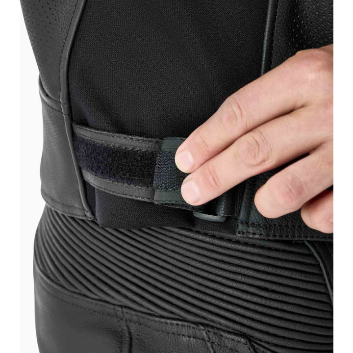 Veste RST Tractech Evo D3O cuir - noir/bleu | Oxmoto