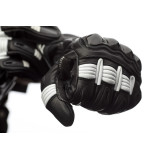 Gants RST Pilot CE cuir - noir/blanc | Oxmoto