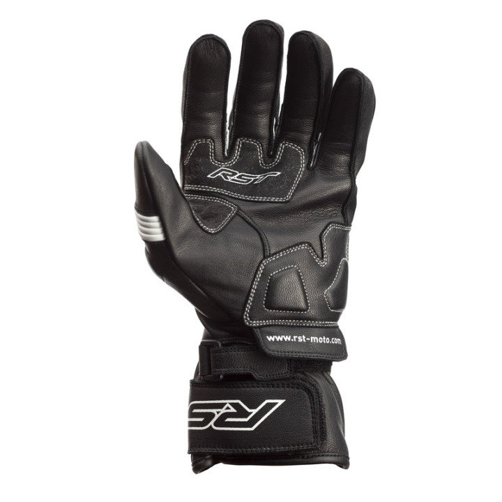 Gants RST Pilot CE cuir - noir/blanc | Oxmoto