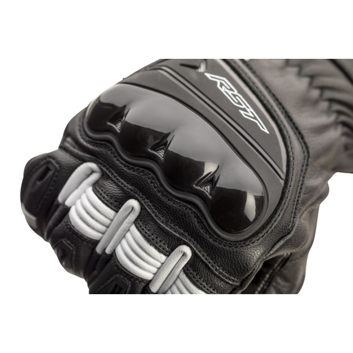 Gants RST Pilot CE cuir - noir/blanc | Oxmoto