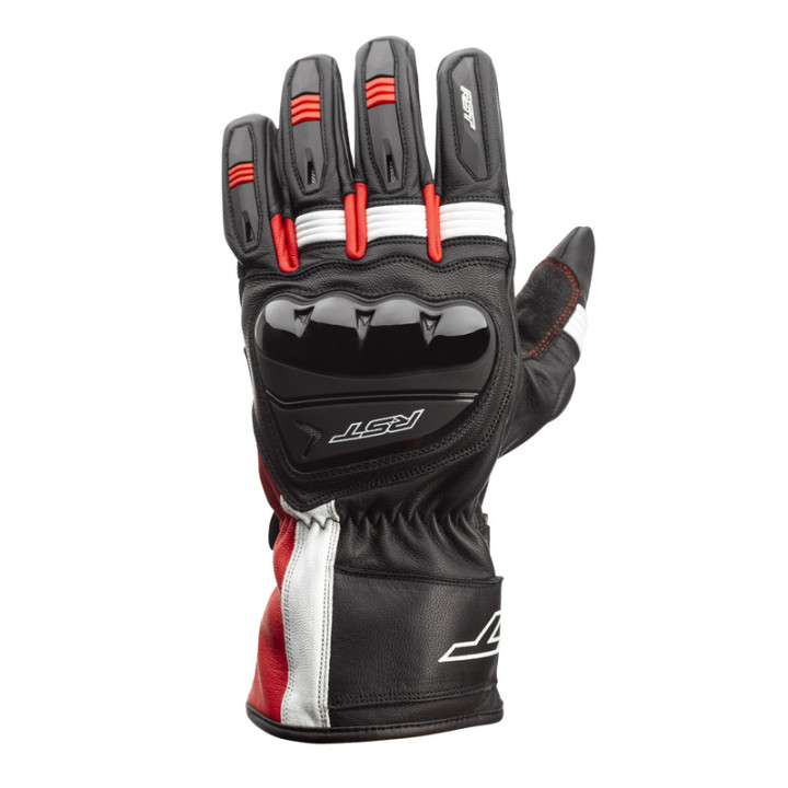 Gants RST Pilot CE cuir - noir/rouge/blanc | Oxmoto