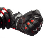 Gants RST Pilot CE cuir - noir/rouge/blanc | Oxmoto