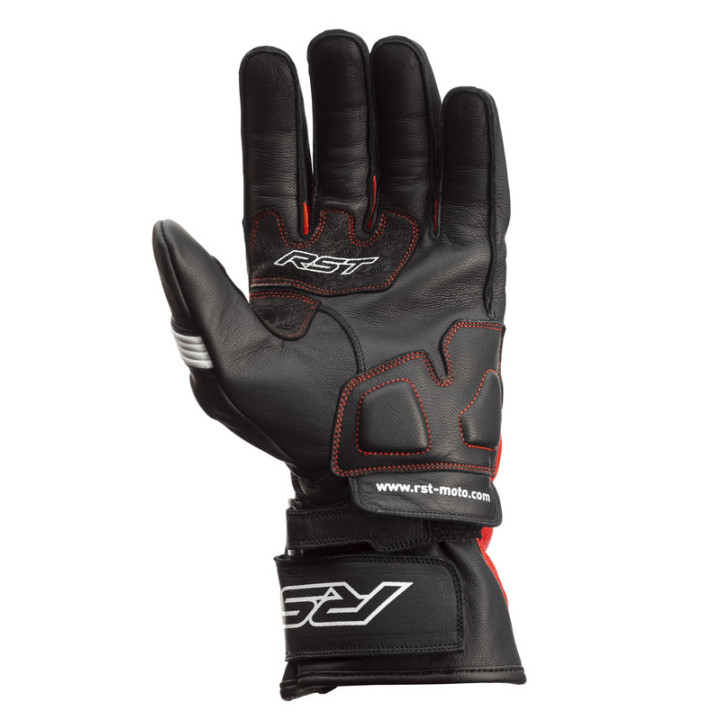Gants RST Pilot CE cuir - noir/rouge/blanc | Oxmoto