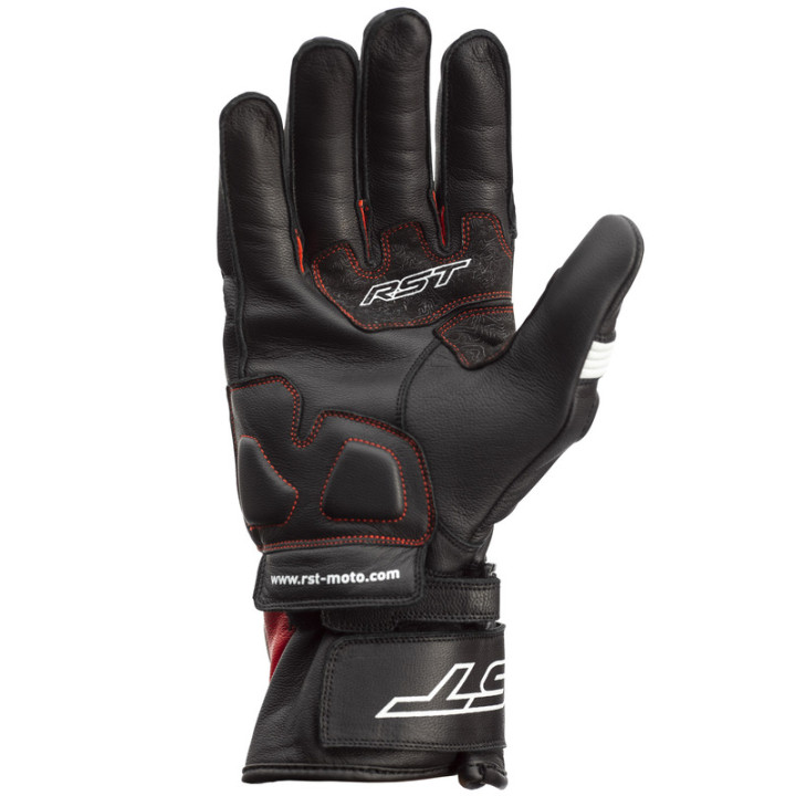 Gants RST Pilot CE cuir - noir/rouge/blanc | Oxmoto