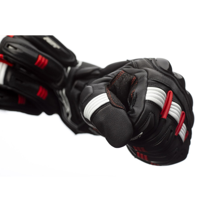 Gants RST Pilot CE cuir - noir/rouge/blanc | Oxmoto