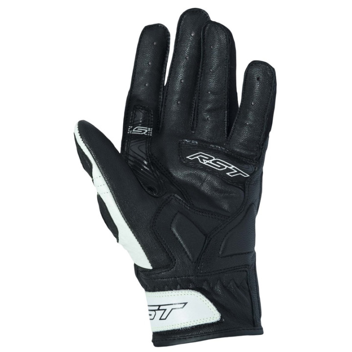 Gants RST Stunt 3 CE cuir/textile - blanc | Oxmoto