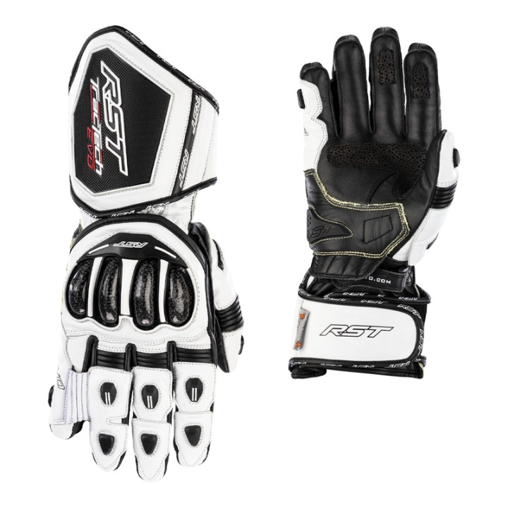 Gants RST TracTech Evo 4 cuir - blanc/noir | Oxmoto