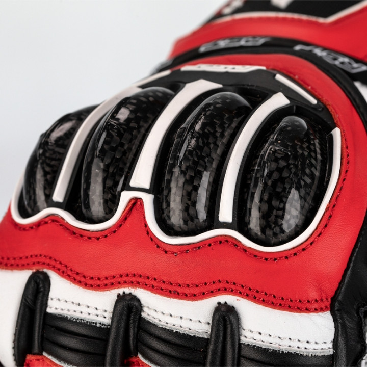 Gants RST TracTech Evo 4 cuir - rouge/blanc/noir | Oxmoto