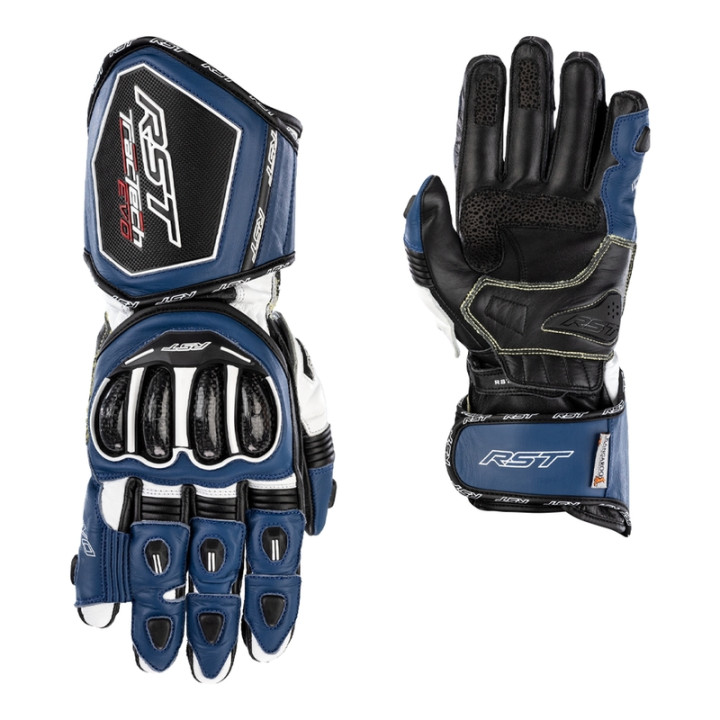 Gants RST TracTech Evo 4 cuir - bleu/blanc/noir | Oxmoto