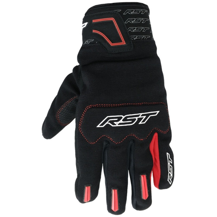 Gants RST Rider CE textile - rouge | Oxmoto
