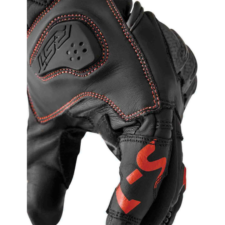 Gants RST S1 - noir/rouge fluo | Oxmoto