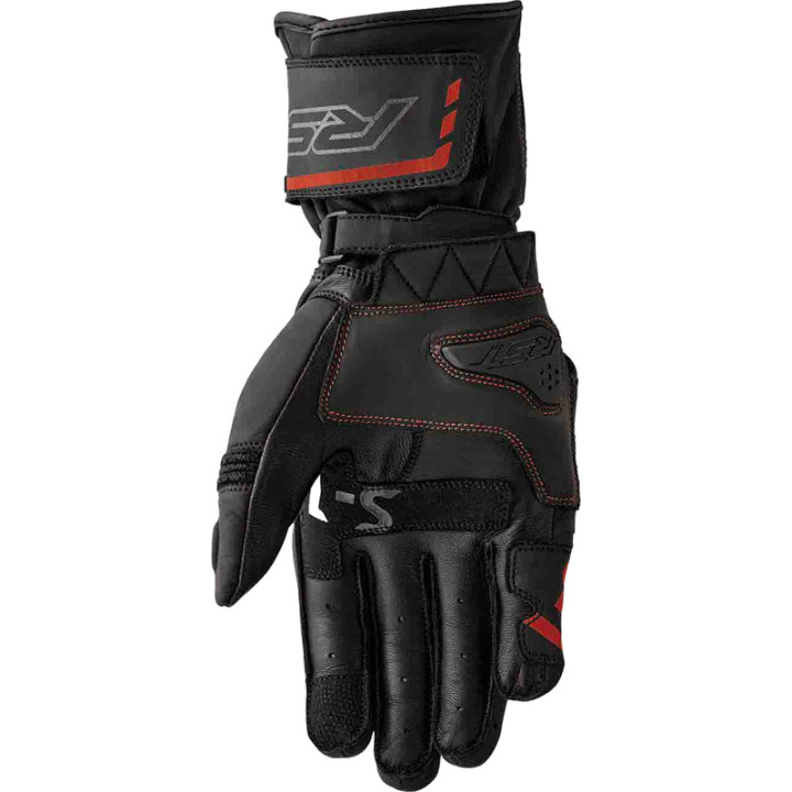 Gants RST S1 - noir/rouge fluo | Oxmoto