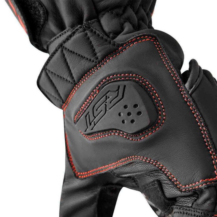 Gants RST S1 - noir/rouge fluo | Oxmoto
