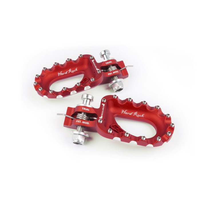 Repose-pieds S3 Hard Rock aluminium rouge | Oxmoto