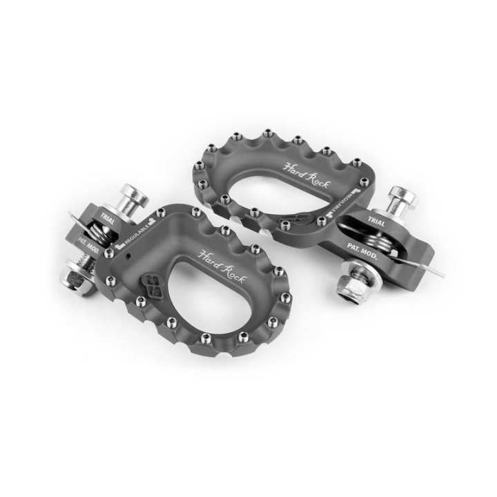 Repose-pieds S3 Hard Rock aluminium titane | Oxmoto