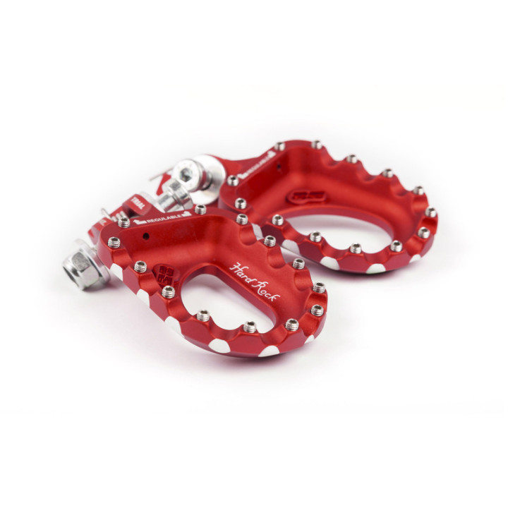 Repose-pieds S3 Hard Rock aluminium rouge | Oxmoto