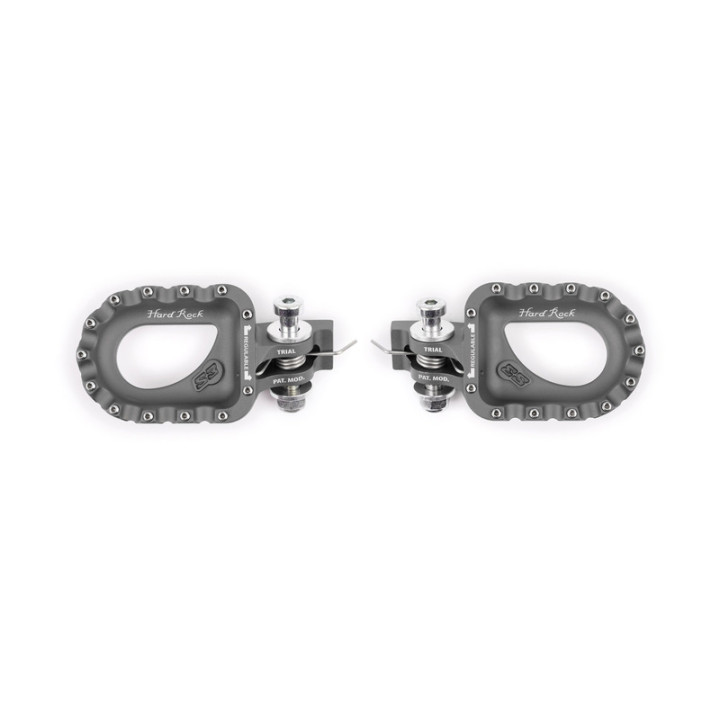 Repose-pieds S3 Hard Rock aluminium titane | Oxmoto