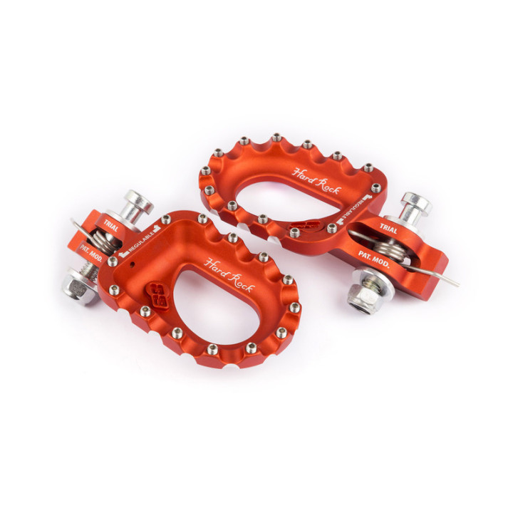 Repose-pieds S3 Hard Rock aluminium orange | Oxmoto