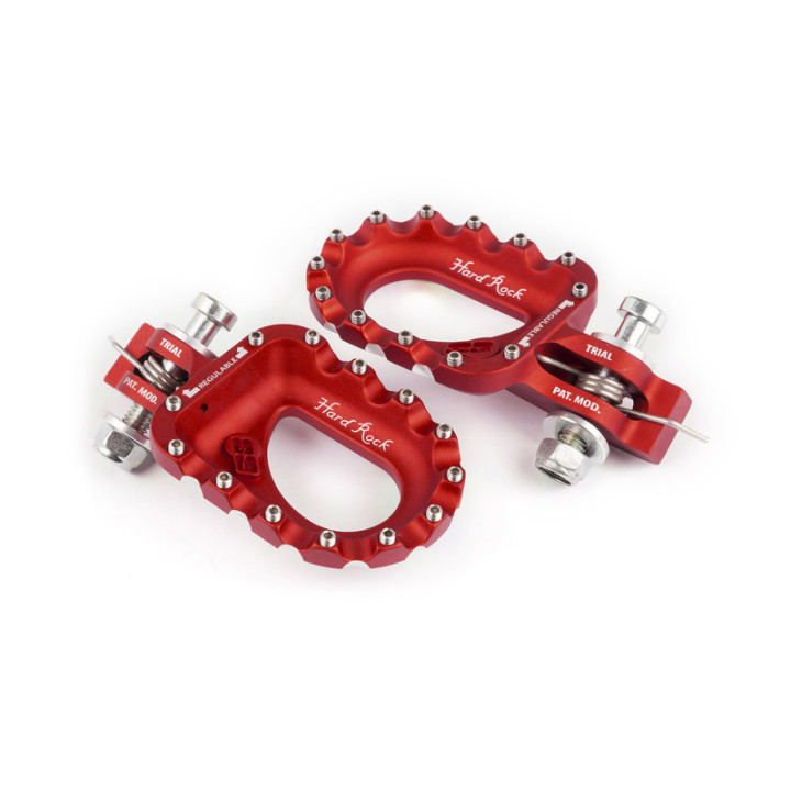 Repose-pieds S3 Hard Rock aluminium rouge | Oxmoto
