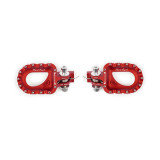 Repose-pieds S3 Hard Rock aluminium rouge | Oxmoto