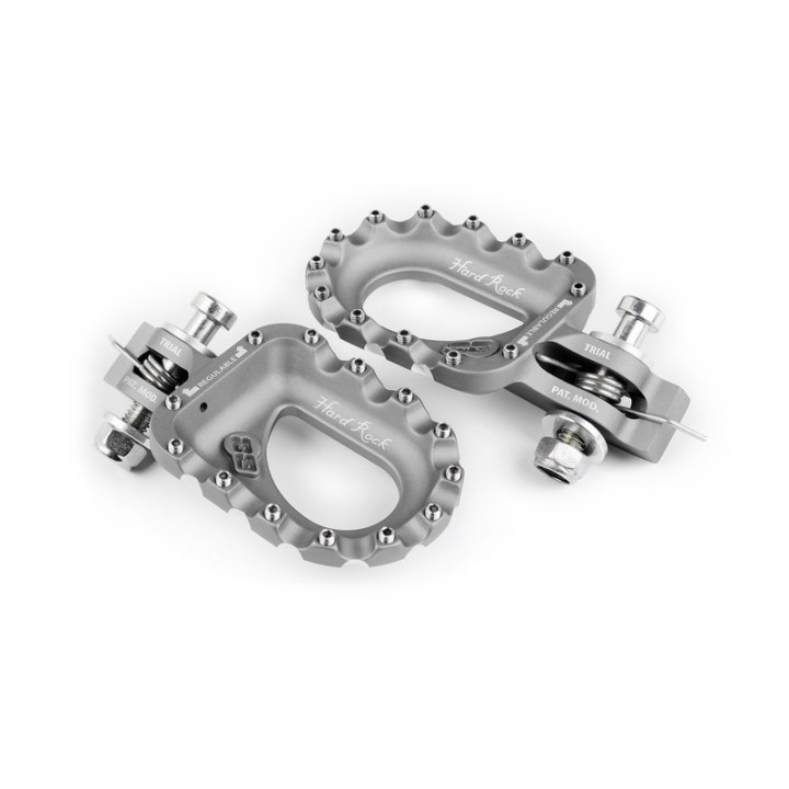 Repose-pieds S3 Hard Rock aluminium argent | Oxmoto