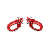 Repose-pieds S3 Curve aluminium rouge | Oxmoto