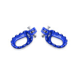 Repose-pieds S3 Curve aluminium bleu | Oxmoto