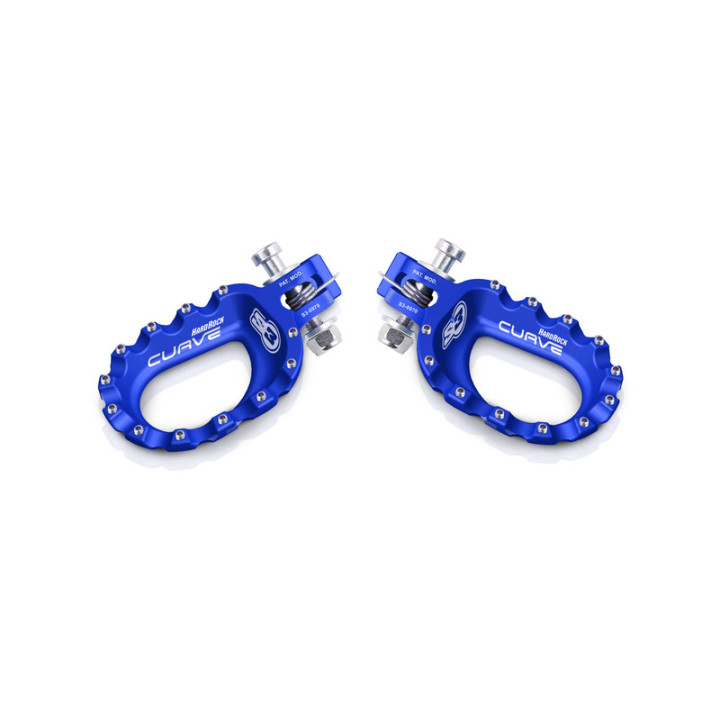 Repose-pieds S3 Curve aluminium bleu | Oxmoto