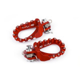 Repose-pieds S3 Hard Rock Enduro aluminium rouge | Oxmoto