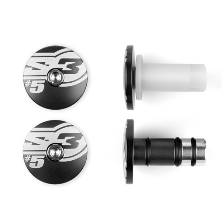 Embouts de guidons S3 End 5 Ø12mm noir | Oxmoto