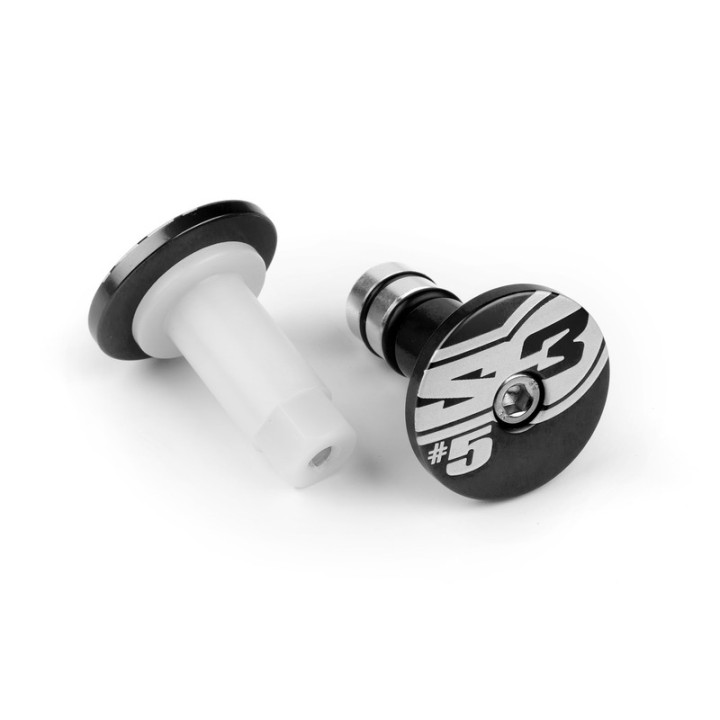 Embouts de guidons S3 End 5 Ø12mm noir | Oxmoto
