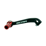 Sélecteur de vitesse Scar noir/embout rouge | Oxmoto