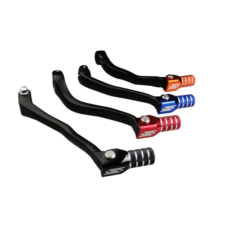 Sélecteur de vitesse Scar noir/embout noir GSL504BK | Oxmoto