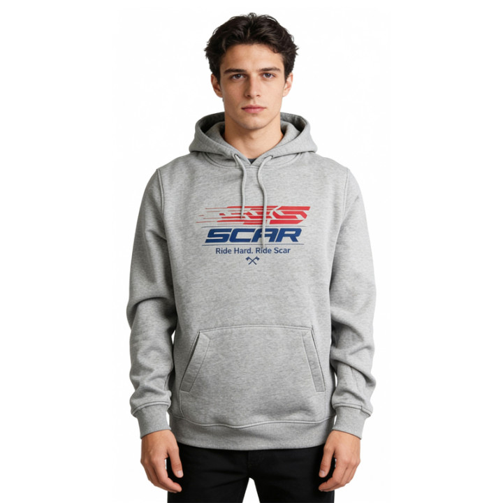 Sweat à capuche Scar Factory - gris | Oxmoto