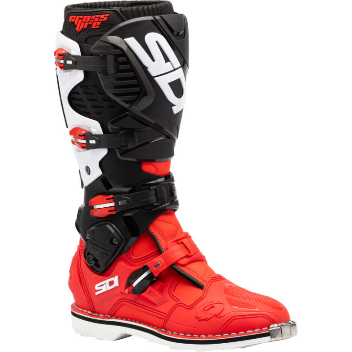 Bottes Sidi Crossfire 3 - rouge/noir/blanc | Oxmoto