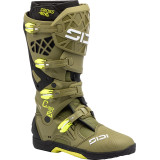 Bottes Sidi Crossair X - Olive Green/jaune fluo | Oxmoto