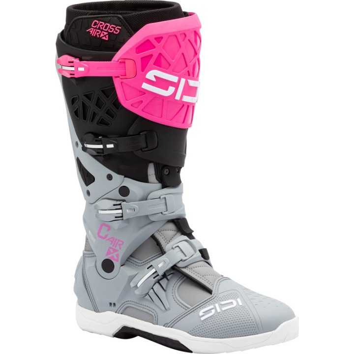 Bottes Sidi Crossair X - gris/rose fluo | Oxmoto