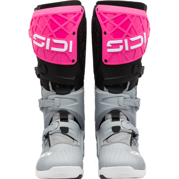 Bottes Sidi Crossair X - gris/rose fluo | Oxmoto