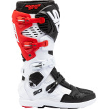 Bottes Sidi Crossfire 3 SRS - blanc/noir/rouge | Oxmoto