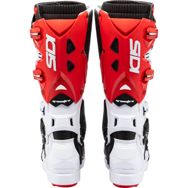 Bottes Sidi Crossfire 3 SRS - blanc/noir/rouge | Oxmoto