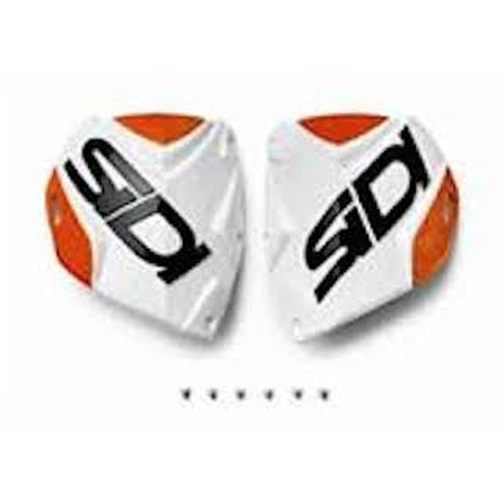 Plaque tibiale Sidi Crossfire 2 blanc/orange | Oxmoto