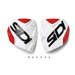 Plaque tibiale Sidi Crossfire 2 blanc/rouge | Oxmoto