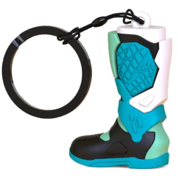 Porte-clés bottes Sidi - Messy Cyan | Oxmoto