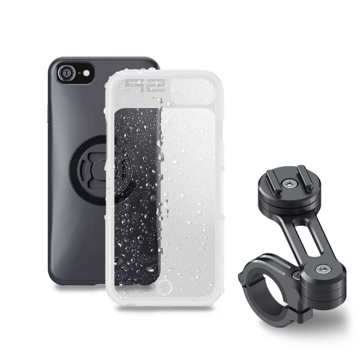 Pack complet Sp-connect Moto Bundle fixé sur guidon iPhone 8/7/6S/6