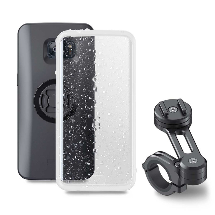 Pack complet Sp-connect Moto Bundle fixé sur guidon Samsung S7 Edge