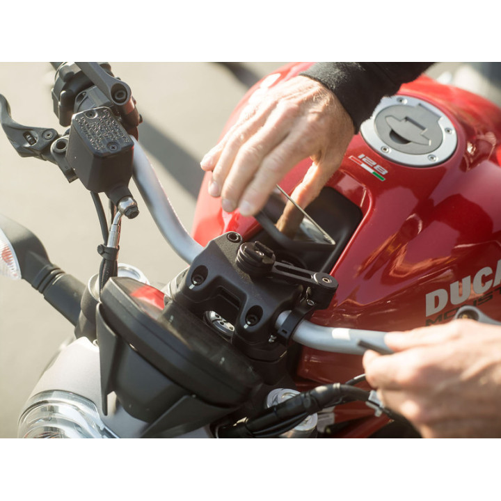 Pack complet Sp-connect Moto Bundle fixé sur guidon Samsung S10E
