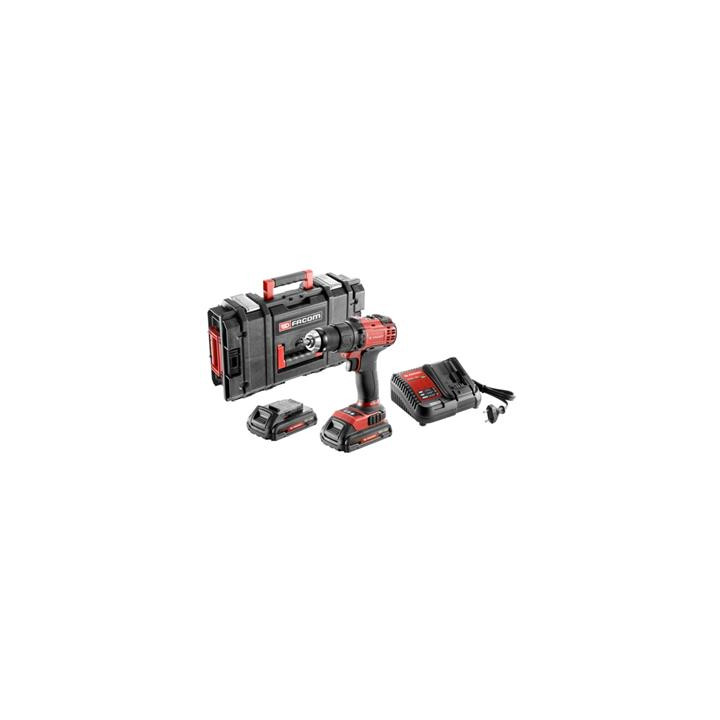 Kit perceuse visseuse/dévisseuse sans fil FACOM 18V 2ah 13mm