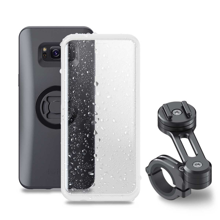 Pack complet Sp-connect Moto Bundle fixé sur guidon Samsung S8+