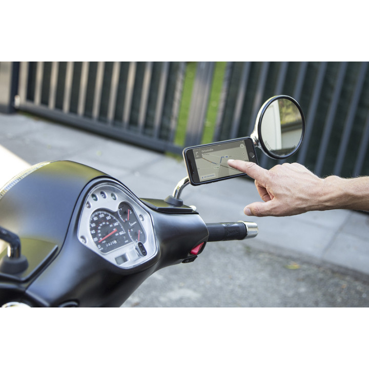 Pack complet Sp-connect Moto Bundle fixé sur rétroviseur Samsung S8